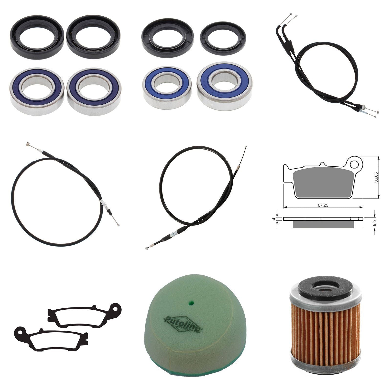 New WHITES Off Road Refurb Kit For Yamaha YZ450F 2008 #WPRDB07037