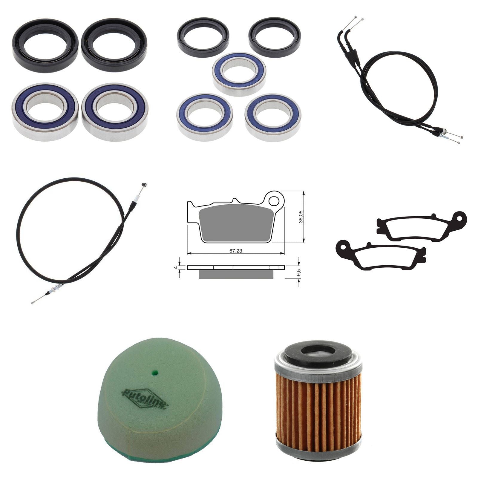 New WHITES Off Road Refurb Kit For Yamaha YZ450F 2009 #WPRDB07038