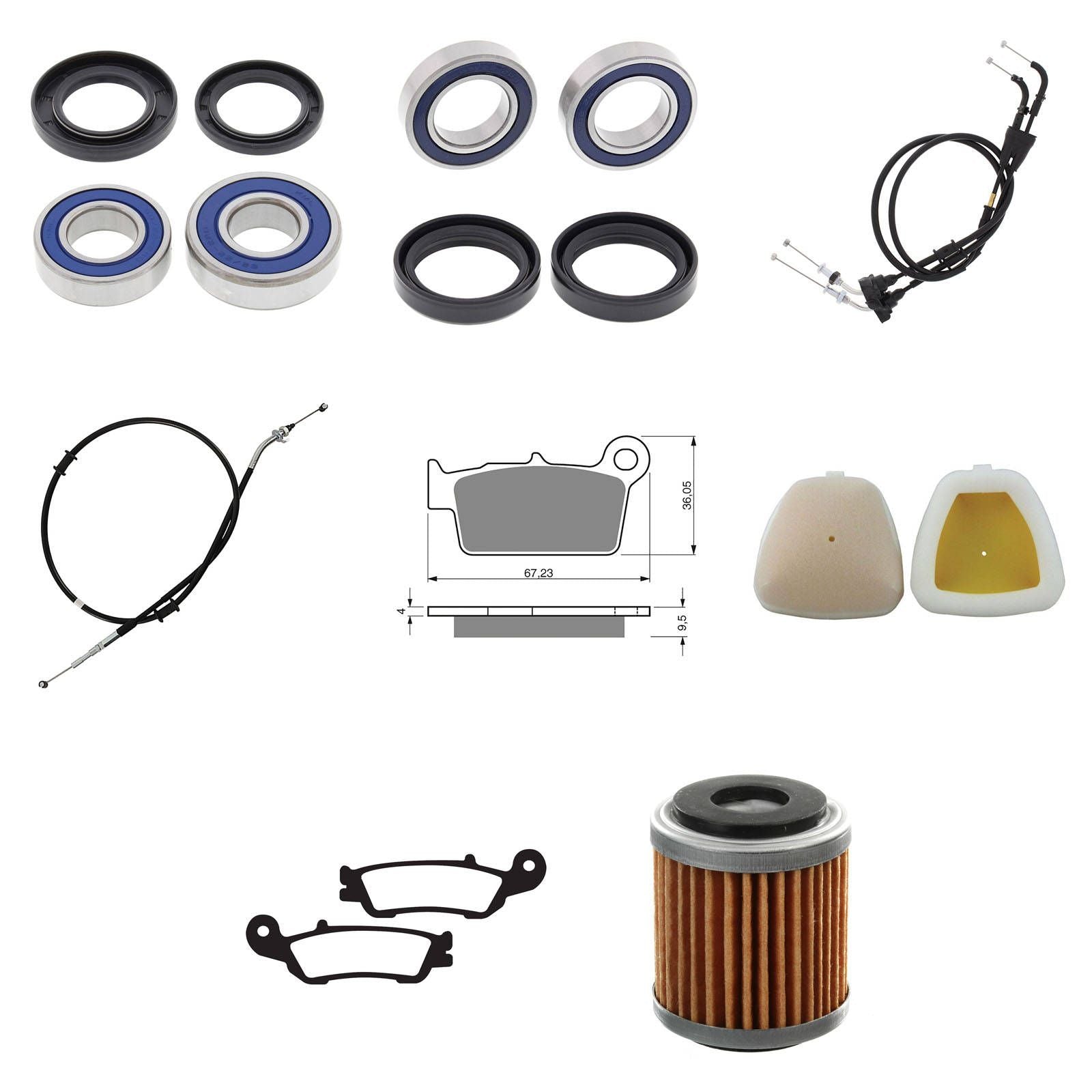 New WHITES Off Road Refurb Kit For Yamaha YZ450FX 2016-2018 #WPRDB07043