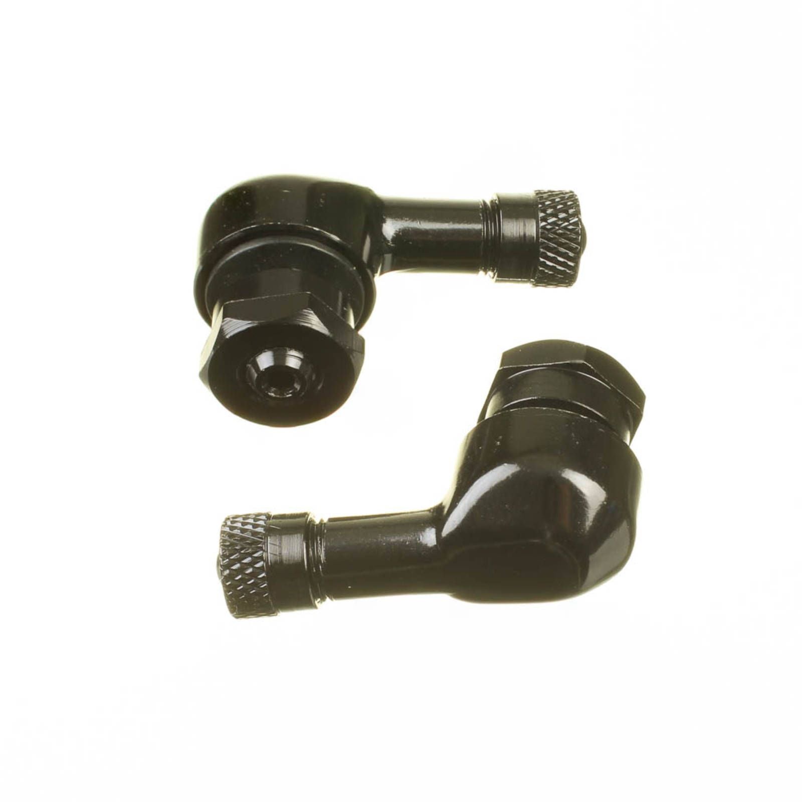 New WHITES Motorcycle 90 Degree Alloy Valve 8.3mm - Black (Pair) #WPV908BK